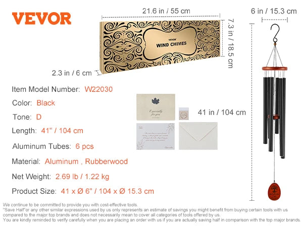 VEVOR Wind Chimes for Outside Garden