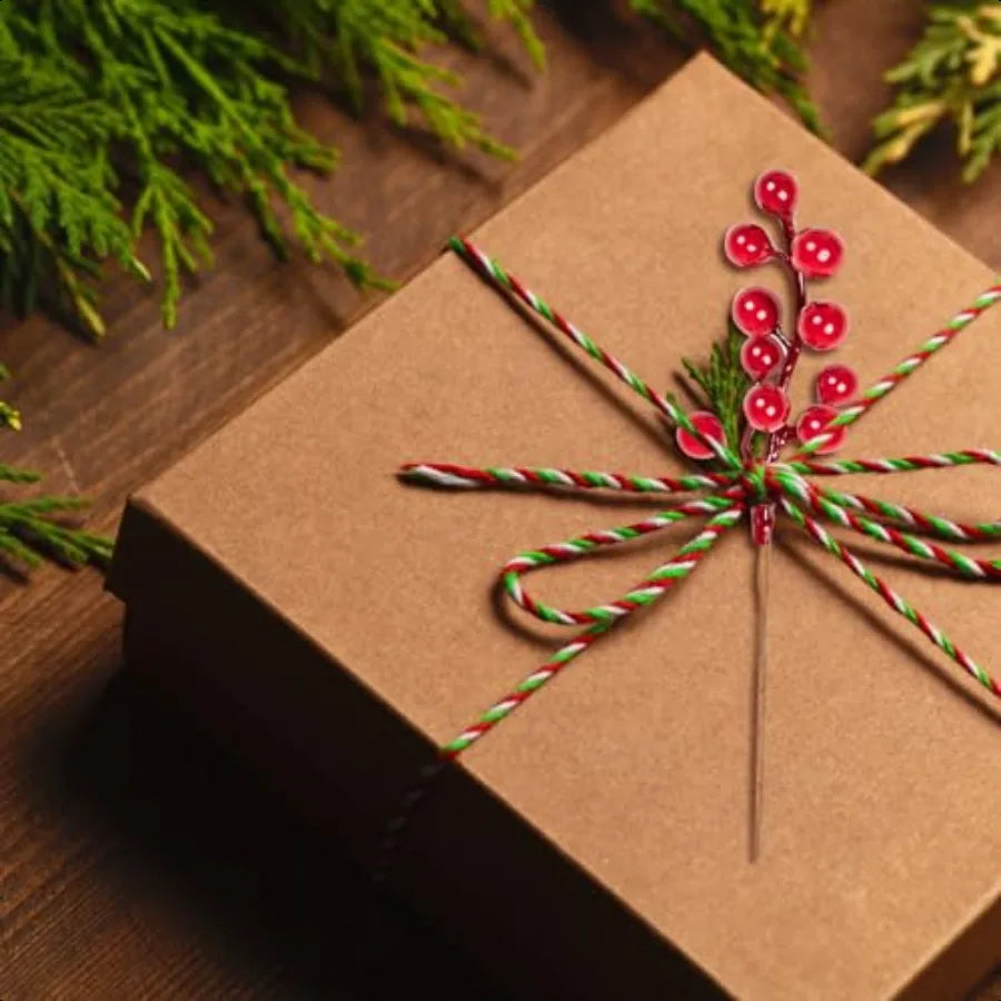 35 Pack Christmas Tree Decorations 9 inch Artificial Red Berry Stems Red Berries