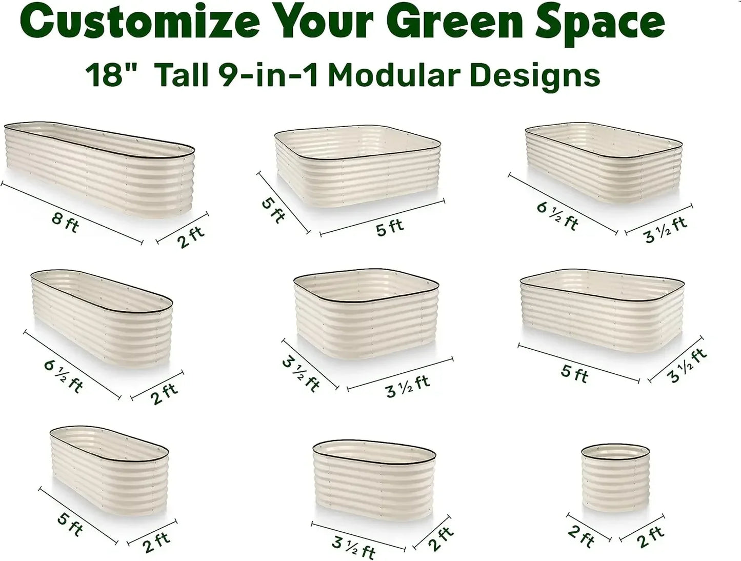 Galvanized Steel Raised Garden Bed ，