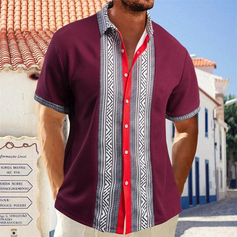 Men s Vintage Style Collared Shirt