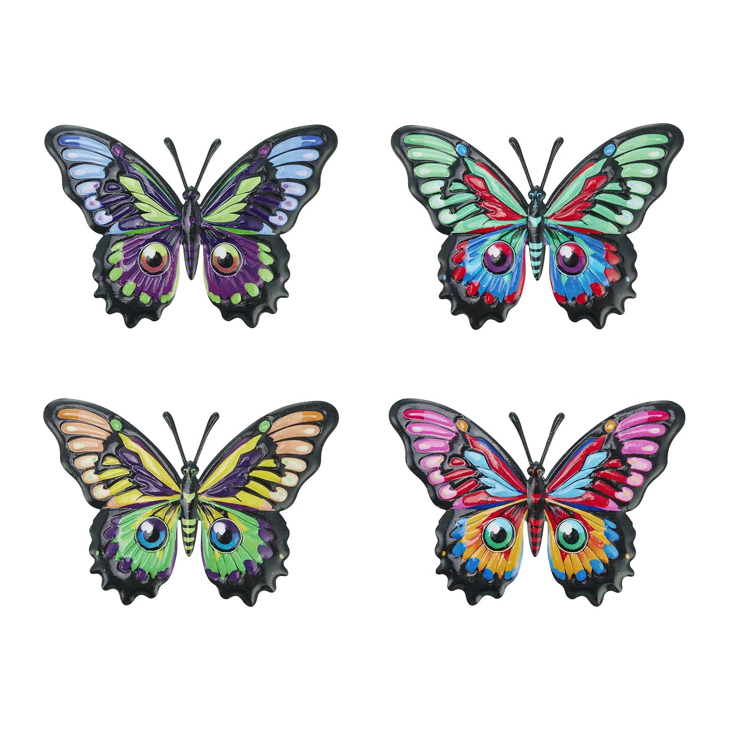 Vibrant Metal Butterfly Wall Decor Sculpture for Indoor Outdoor Home Garden  Decoration