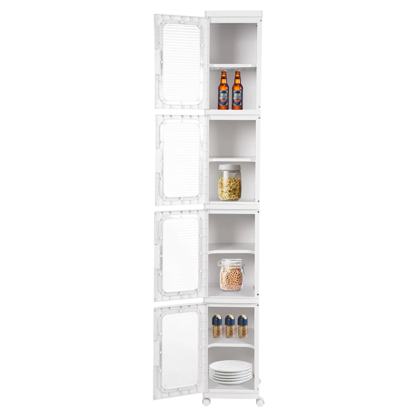 4-Tier Narrow Storage Cabinet