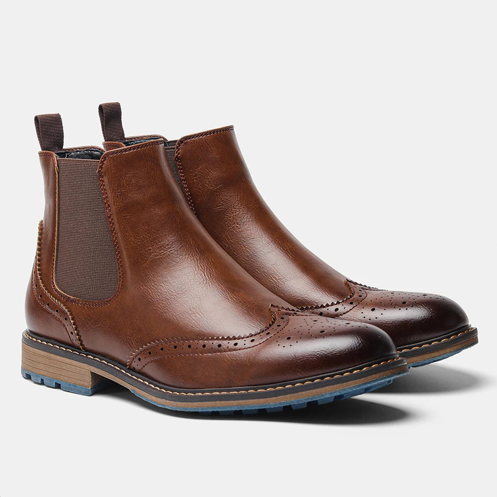 Brogue Chelsea Men Boots 2025