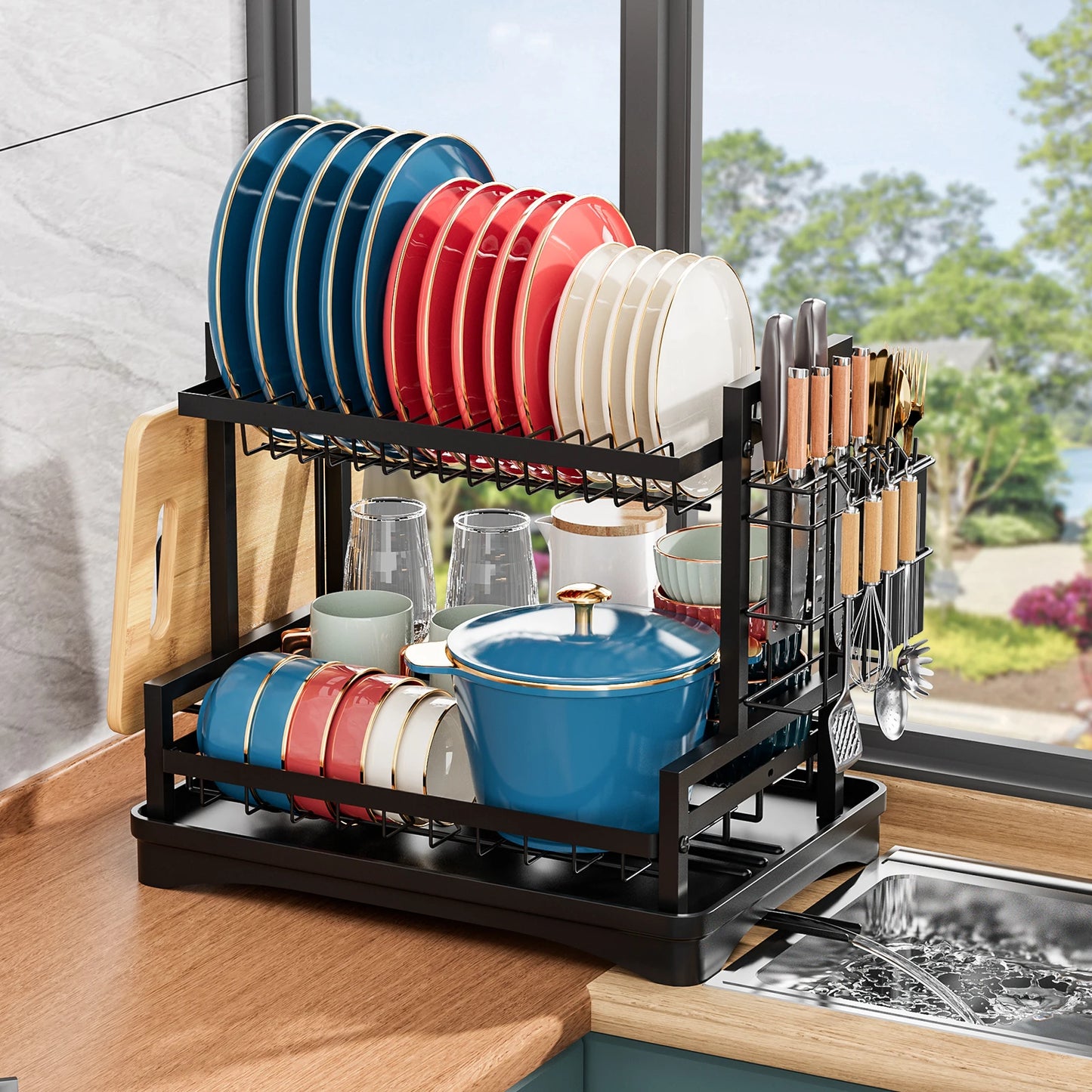 2 Tier Dish Drying Rack