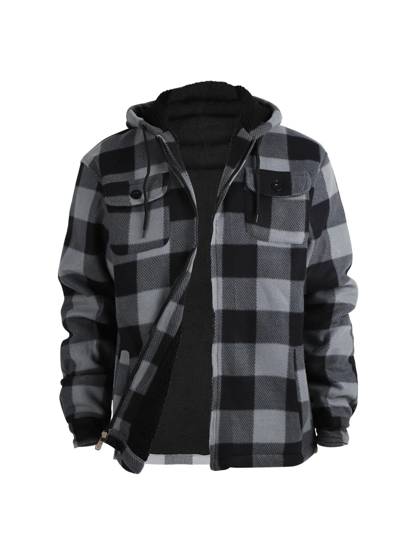 Men's high-end fashionable casual windproof and warm hooded winter jacket