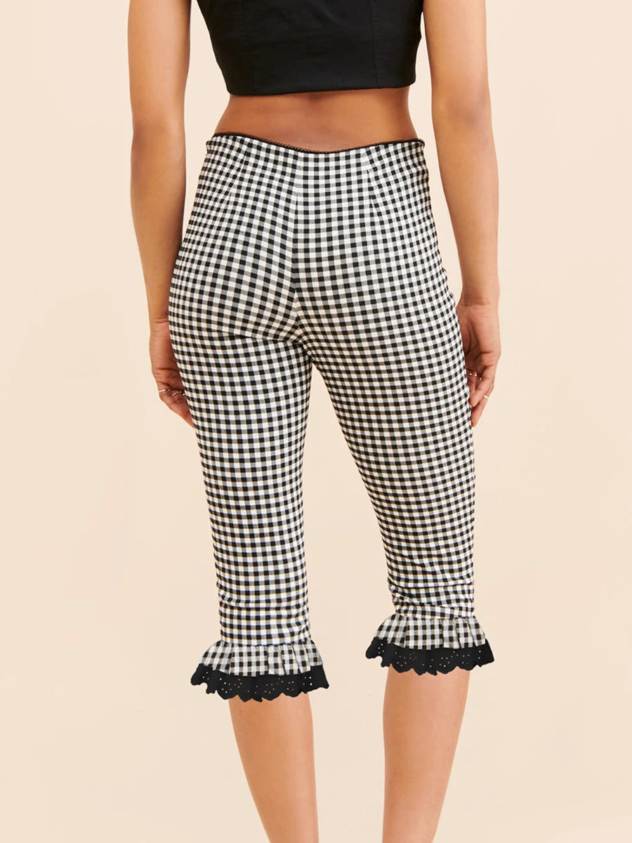 Women s Plaid Capri Pants