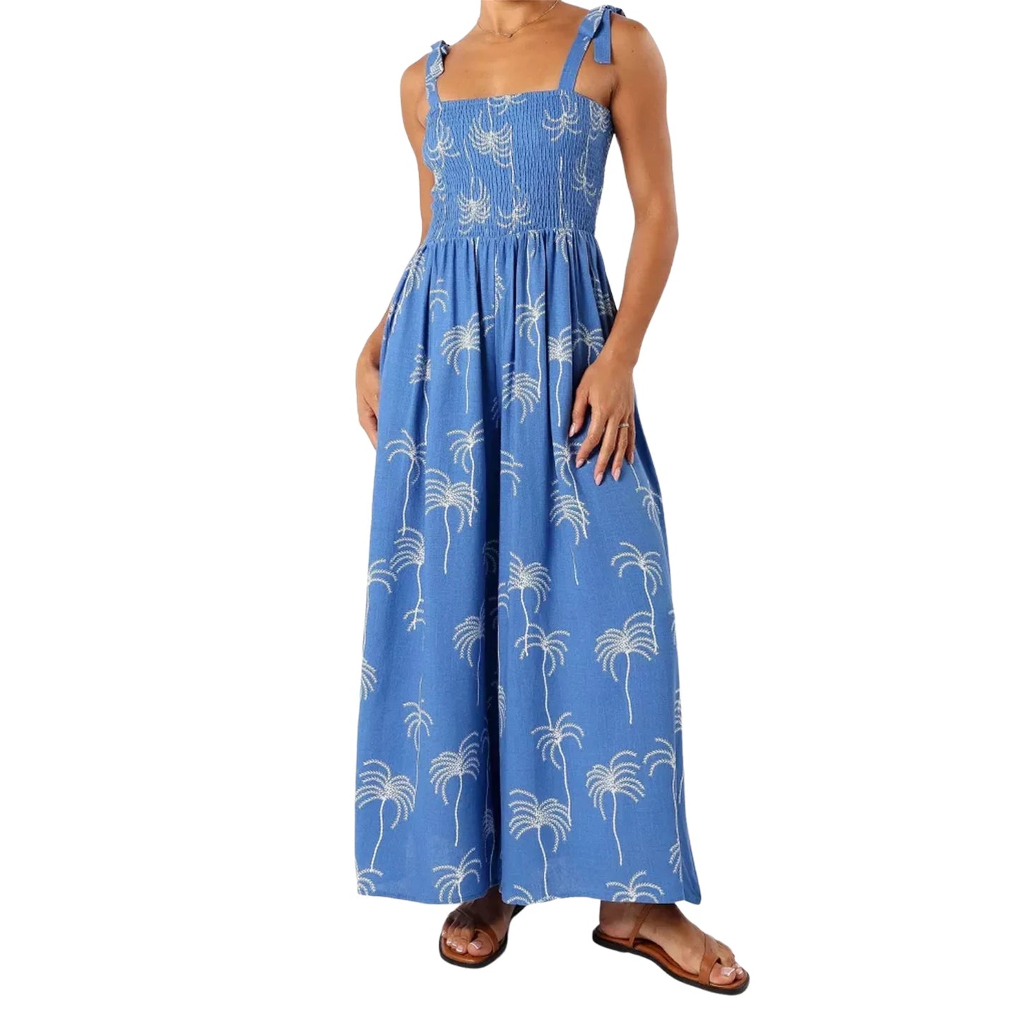 Floral Print Jumpsuit with Adjustable Shoulder Straps