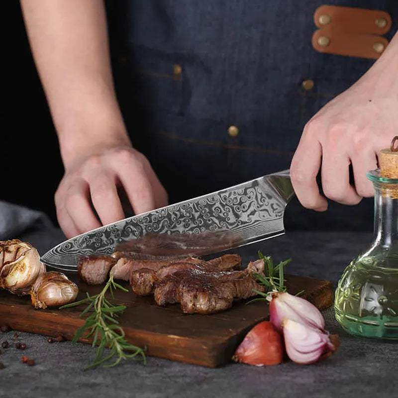 8 Inch Japanese Chef Knife 67 Layer Damascus Steel Professional Sharp Slicing Knife Meat Fish