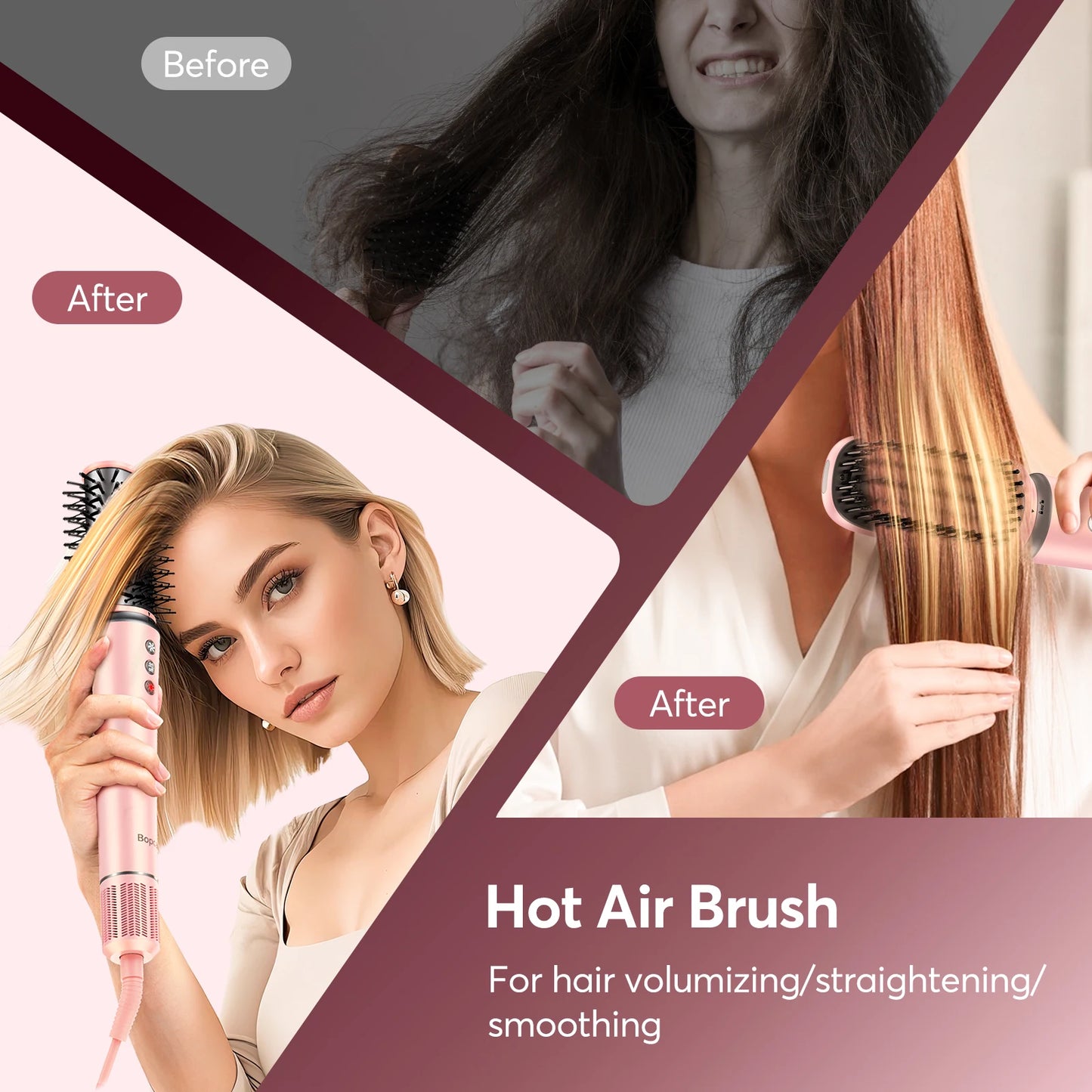 5 in 1 hair dryer brush set with Bag Professional Frizz-Free Auto Wrap Curler, High-Speed Hair Dryer,Straightening & Blow Dryer
