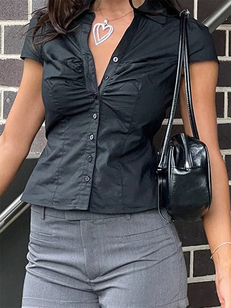 Women s Short Sleeve Plaid Shirt