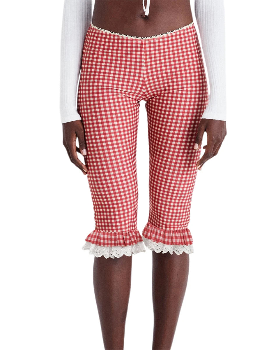 Women s Plaid Capri Pants