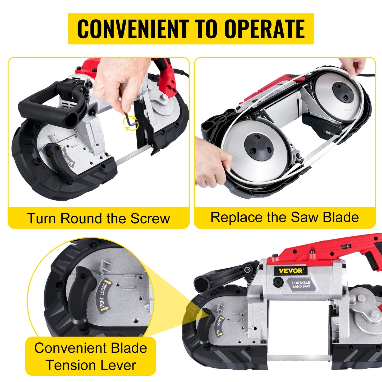 Portable Band Saw 5Inch Cutting Capacity Cordless