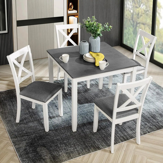 Kitchen Table and Chairs for 5 Piece set
