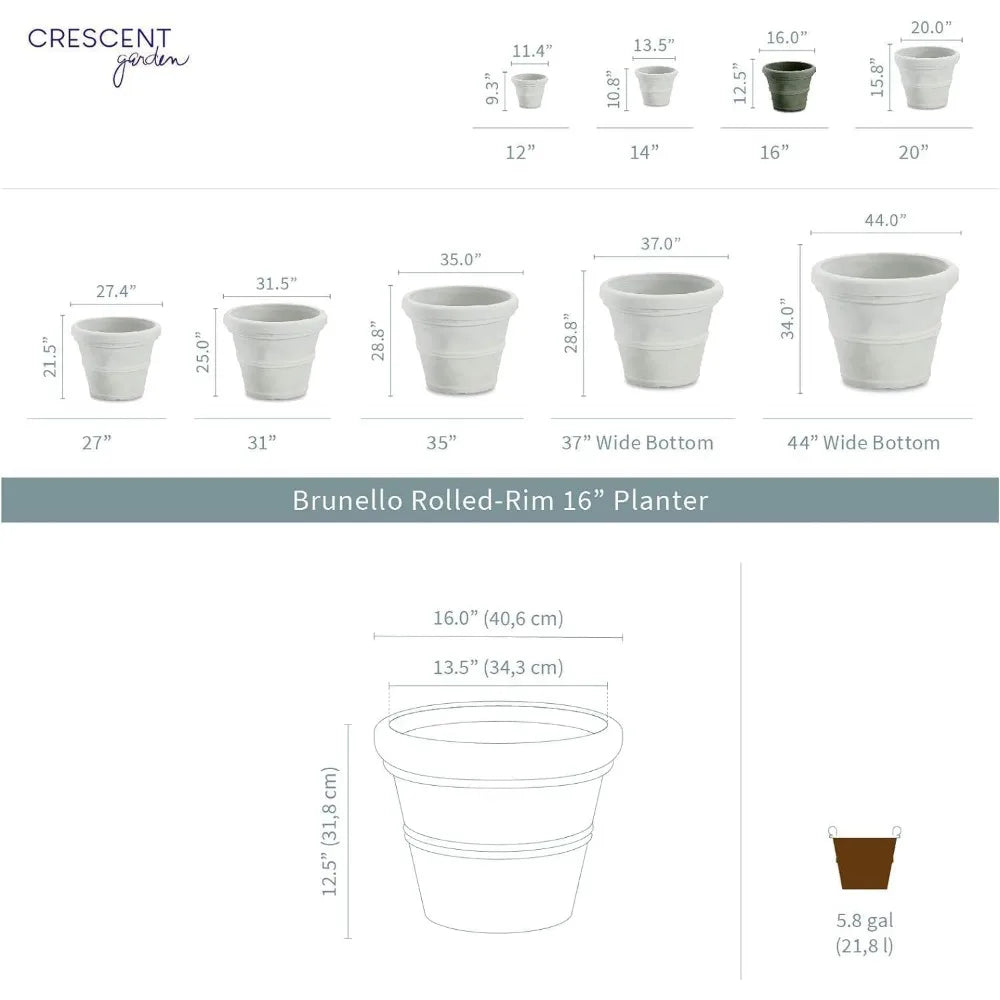 Crescent Garden Brunello Planter
