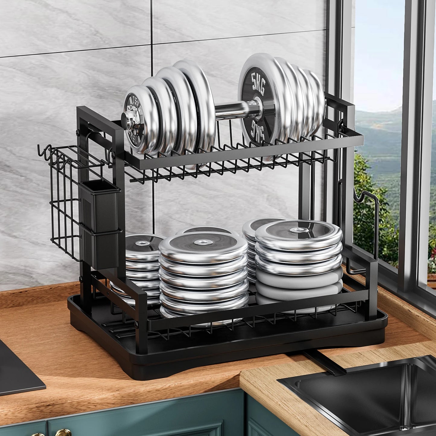 2 Tier Dish Drying Rack