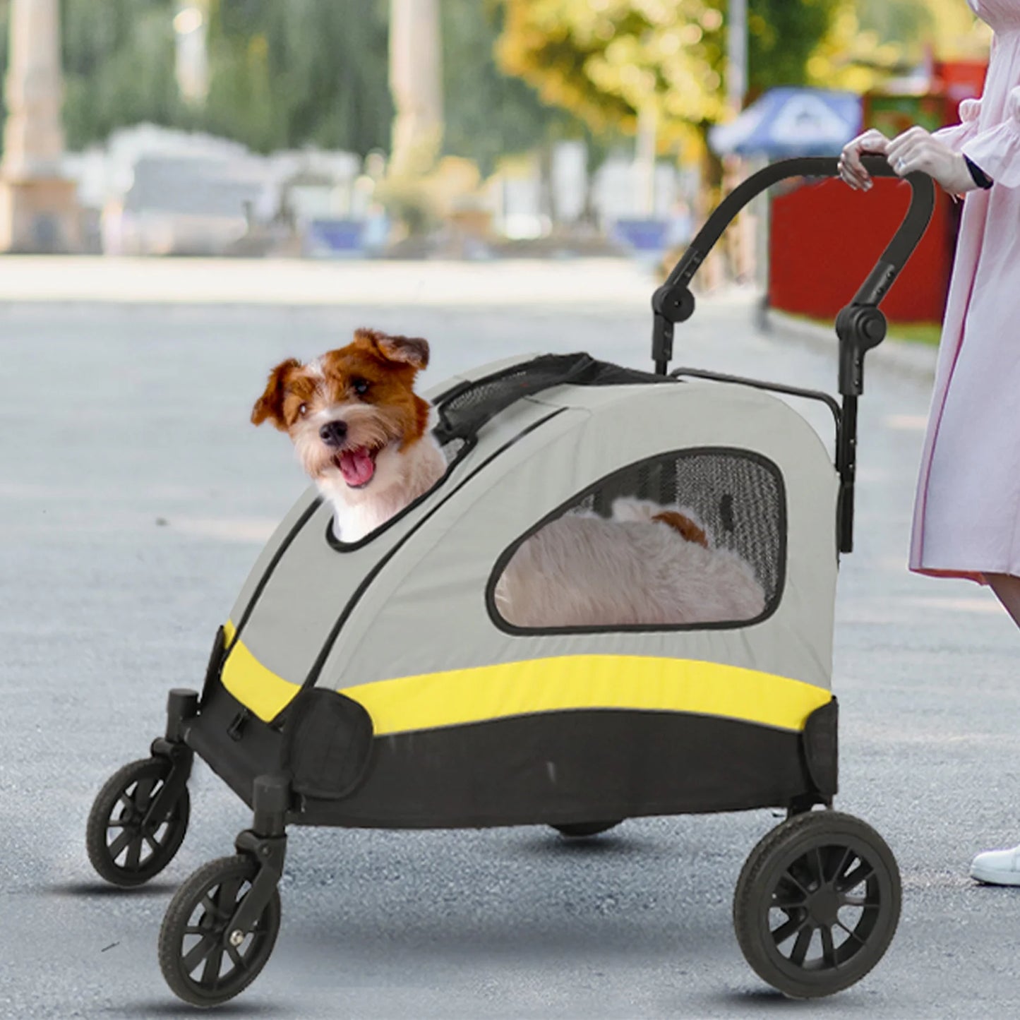 Portable Dog Stroller Pet Jogger Wagon Foldable Cart