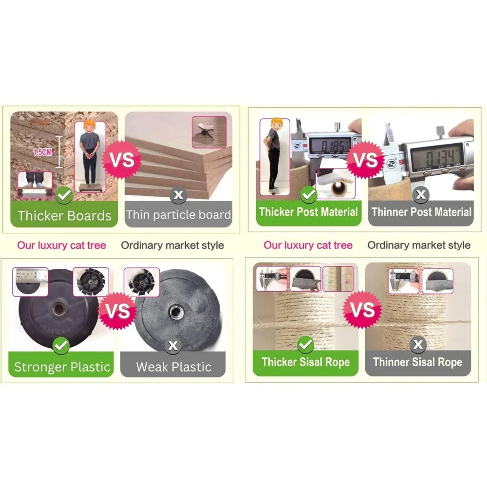 77-Inch Cat Tree, Brown/Black