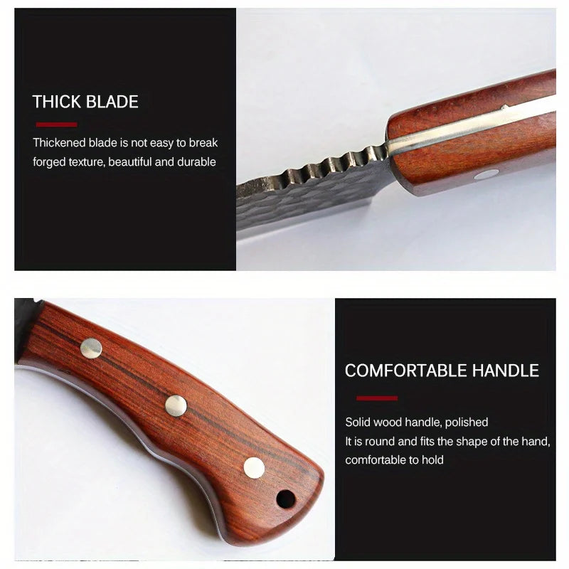 1 PC Stainless Steel Multipurpose Knife Professional Kitchen Knife Butcher Knife Meat Cleaver Handmade Forged Knife