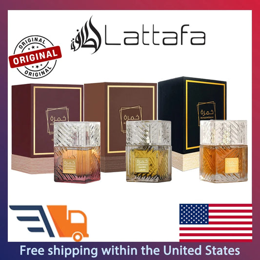 100ml Lattafa Khamrah Series Eau de Parfum Homme Spray Original Arab Perfumes Lasting Oriental Spicy Perfume Men's Cologne
