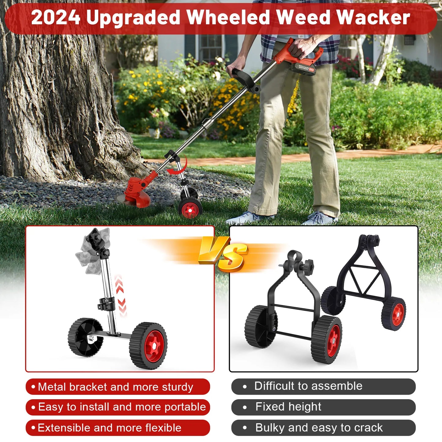 24V Cordless Grass String Trimmer