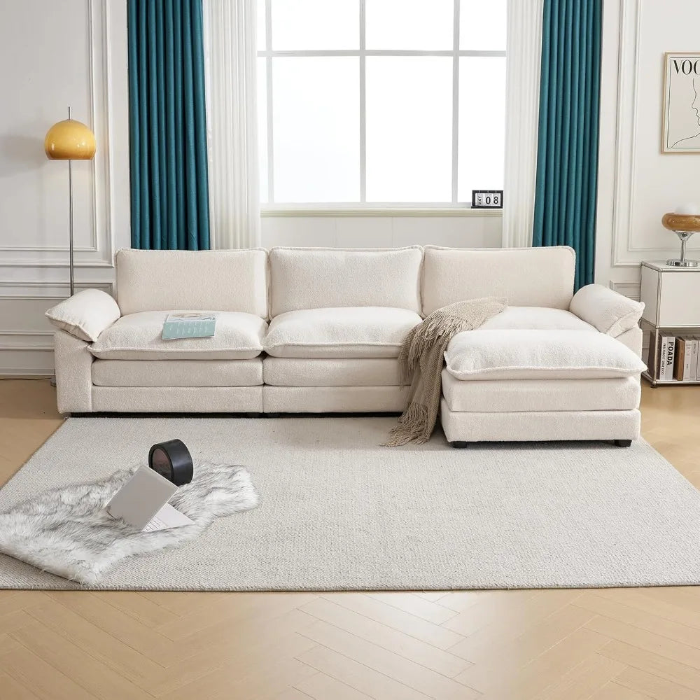 Deep Seat Couch with Ottoman, Sofas Sleeper