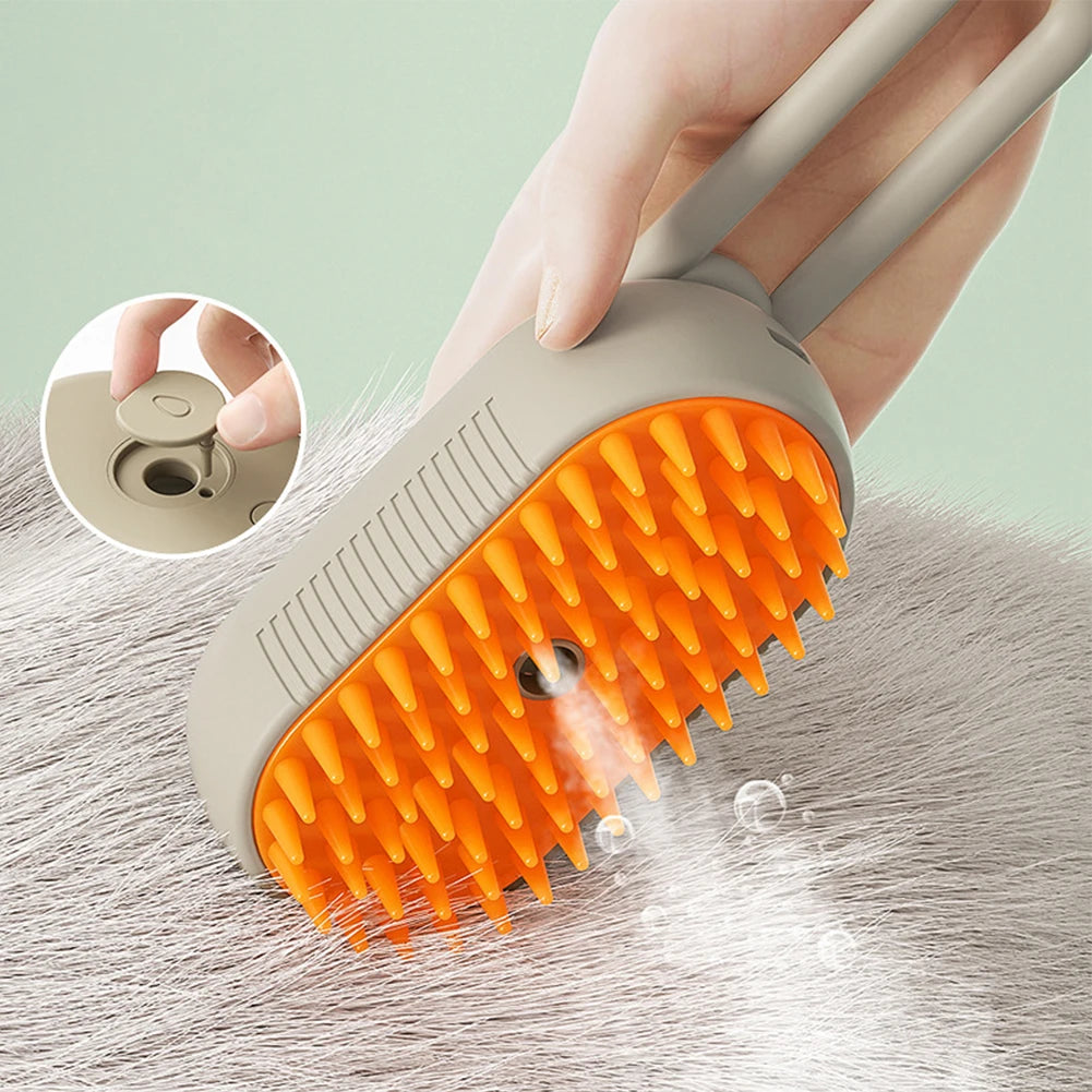 Brush With Electric Water Spray Cat Dog Grooming