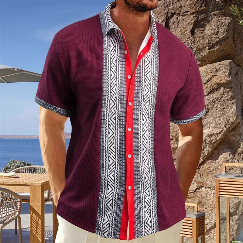 Men s Vintage Style Collared Shirt