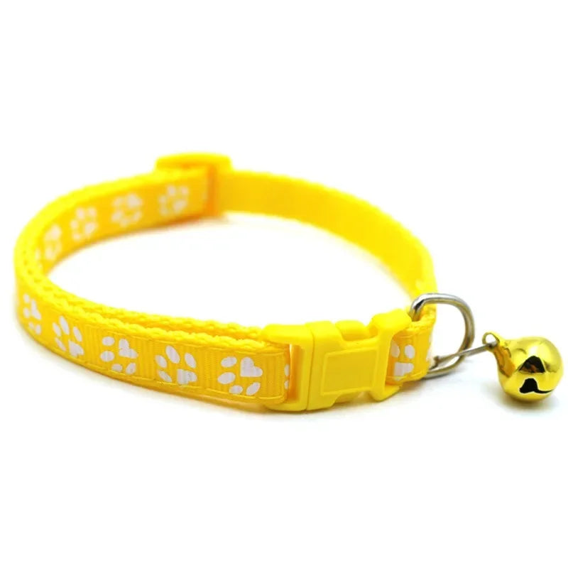 Fashion Rainbow Flower Cat Collar With Bell Kitten Puppy Necklace Adjustable Buckle Lace Kitten Collar Dog Accessories