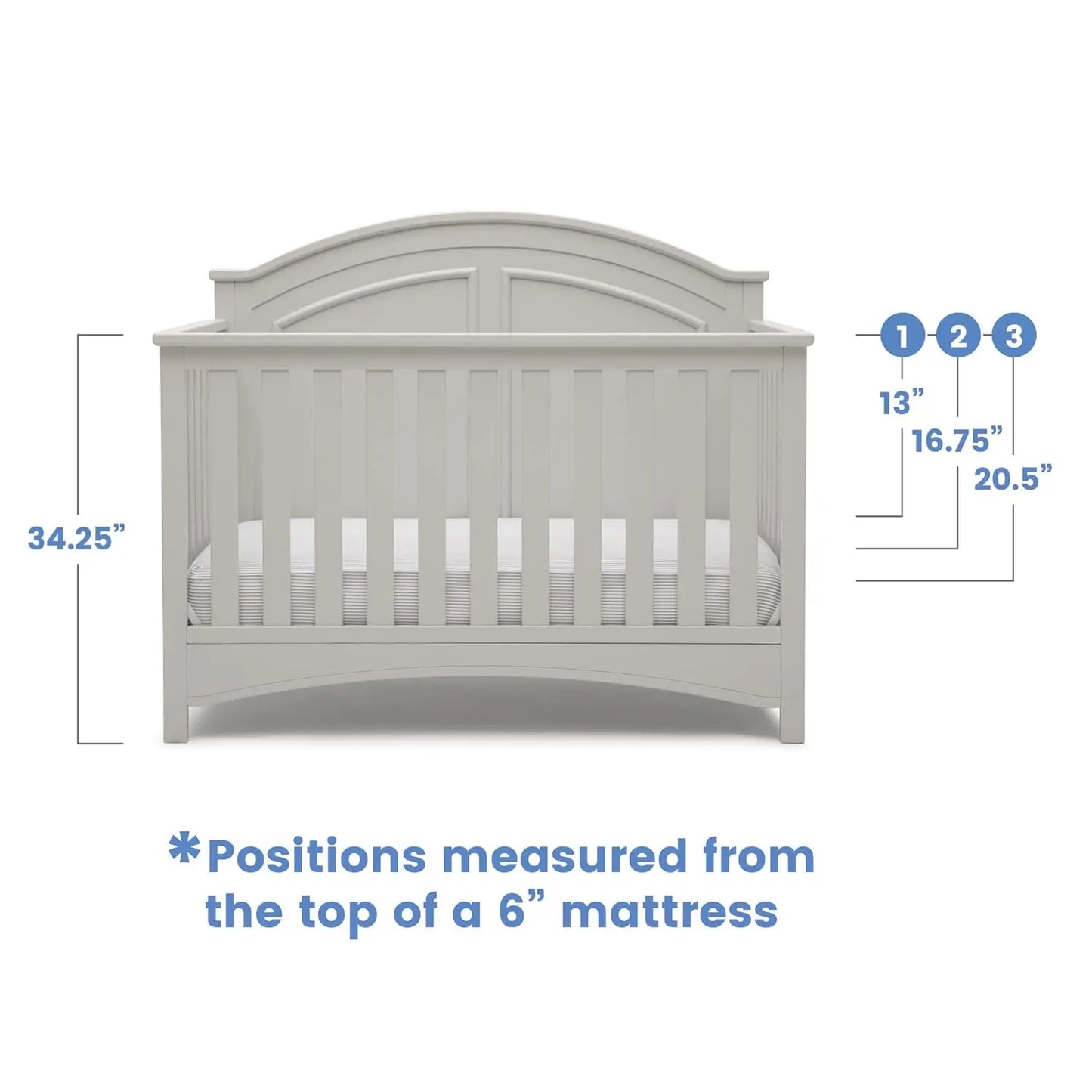 Children Perry 6-in-1 Convertible Crib -