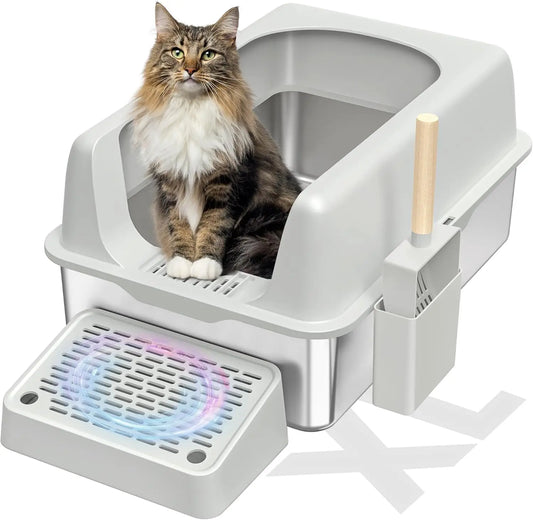 Stainless Steel Cat Litter Box,