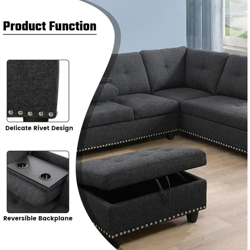 L Shaped Sofa Modern Sectional Couches