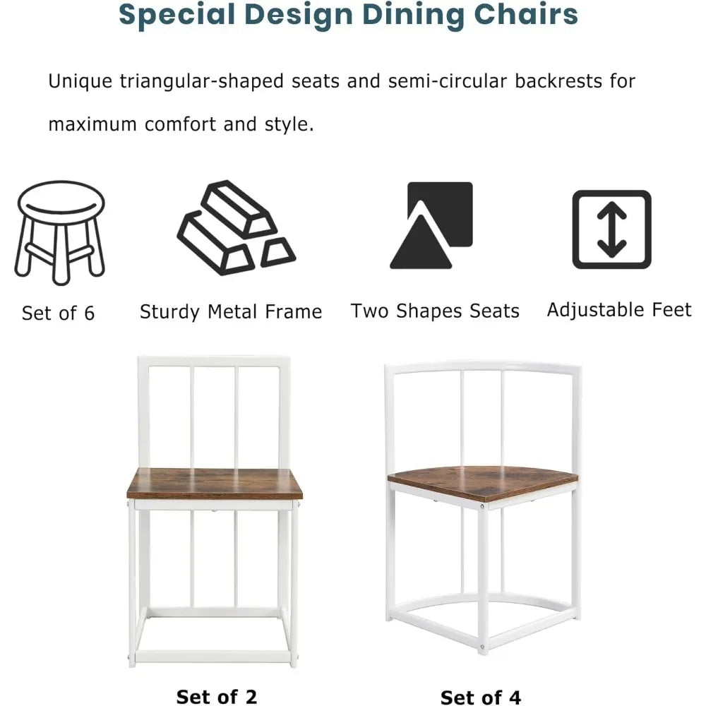 Modern 7 Piece Dining Room Table and Chairs