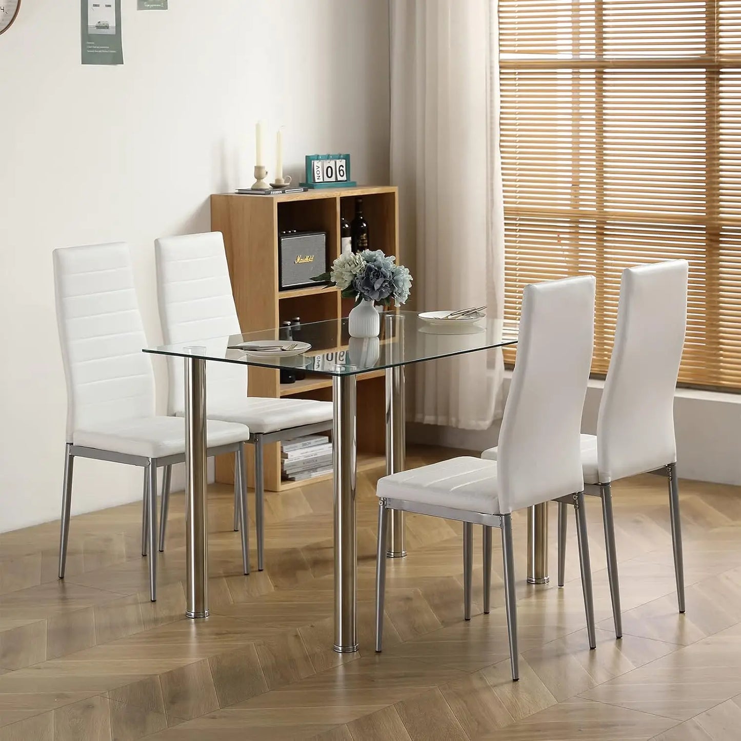 Modern Dining Table Set for 4 5-Piece Kitchen Table Set