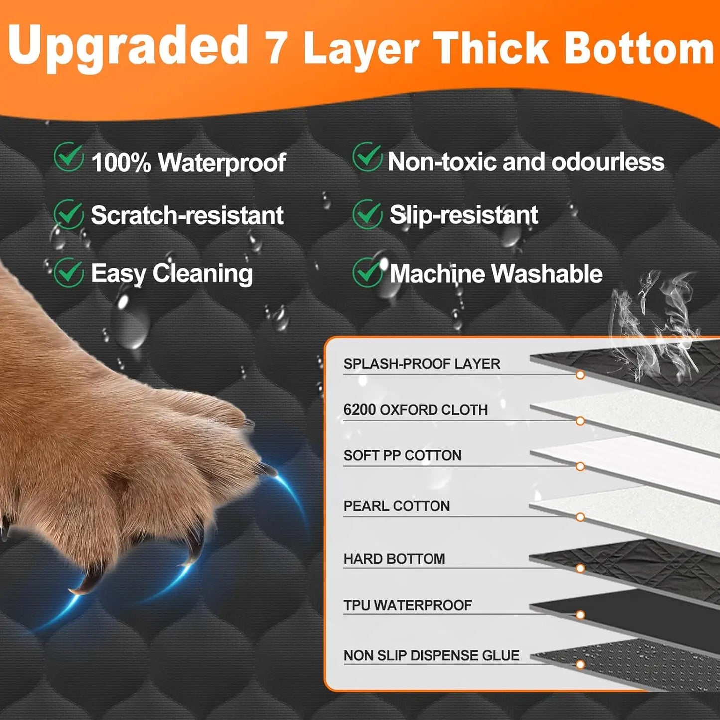 Waterproof Pet Foldable Dog Car Seat  Car Pet Seat Safety Hammock Rear Back Seat Protector