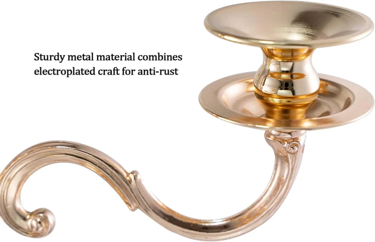 4Pcs 5 Arm Candelabra Candle Holder for Table Centerpieces Gold Metal Candlestick Holder  Decorative(28 Inch Tall)