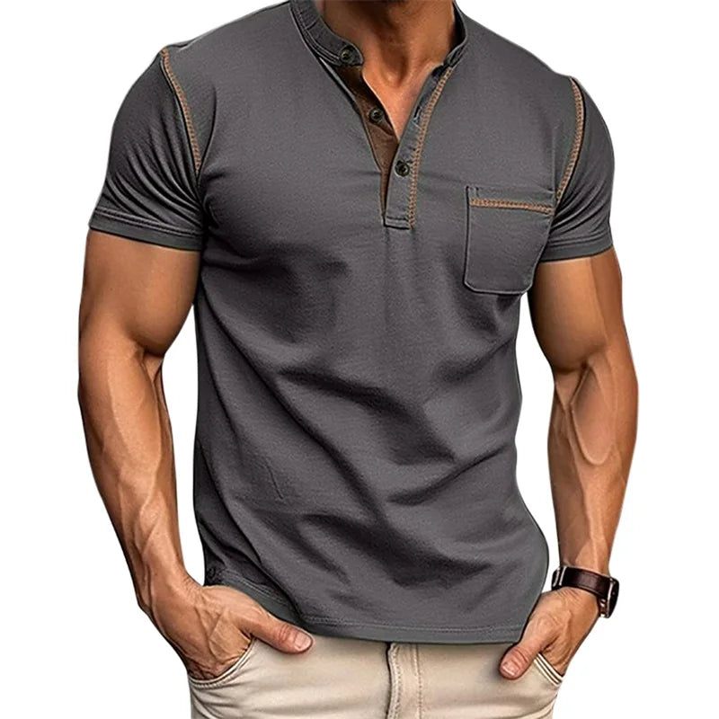 Men s Lightweight V-Neck T-Shirt Breathable  Fit Short Sleeve