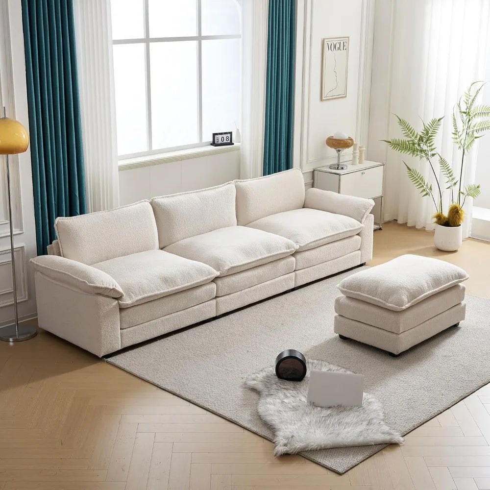 Deep Seat Couch with Ottoman, Sofas Sleeper