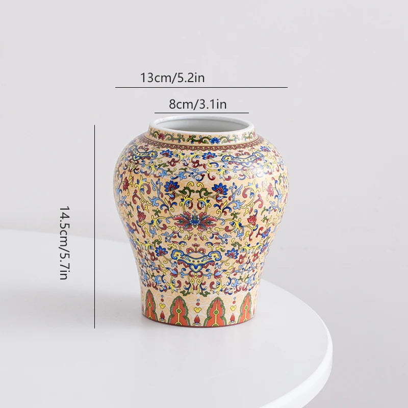 Chinese blue-and-white porcelain vintage ceramic vase for  flower arrangement