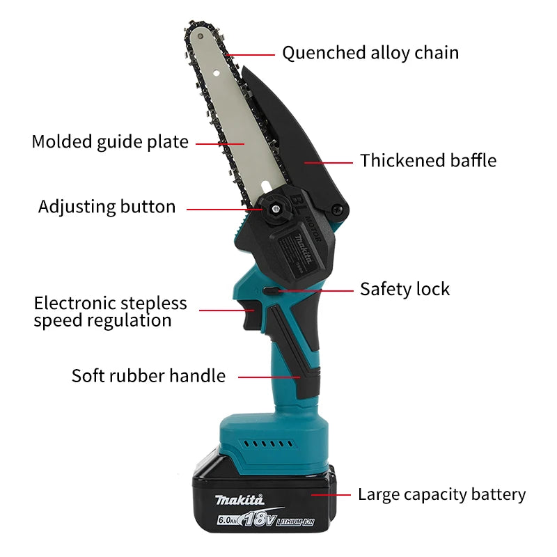 Makita 18V lithium battery Cordless Chain Saw