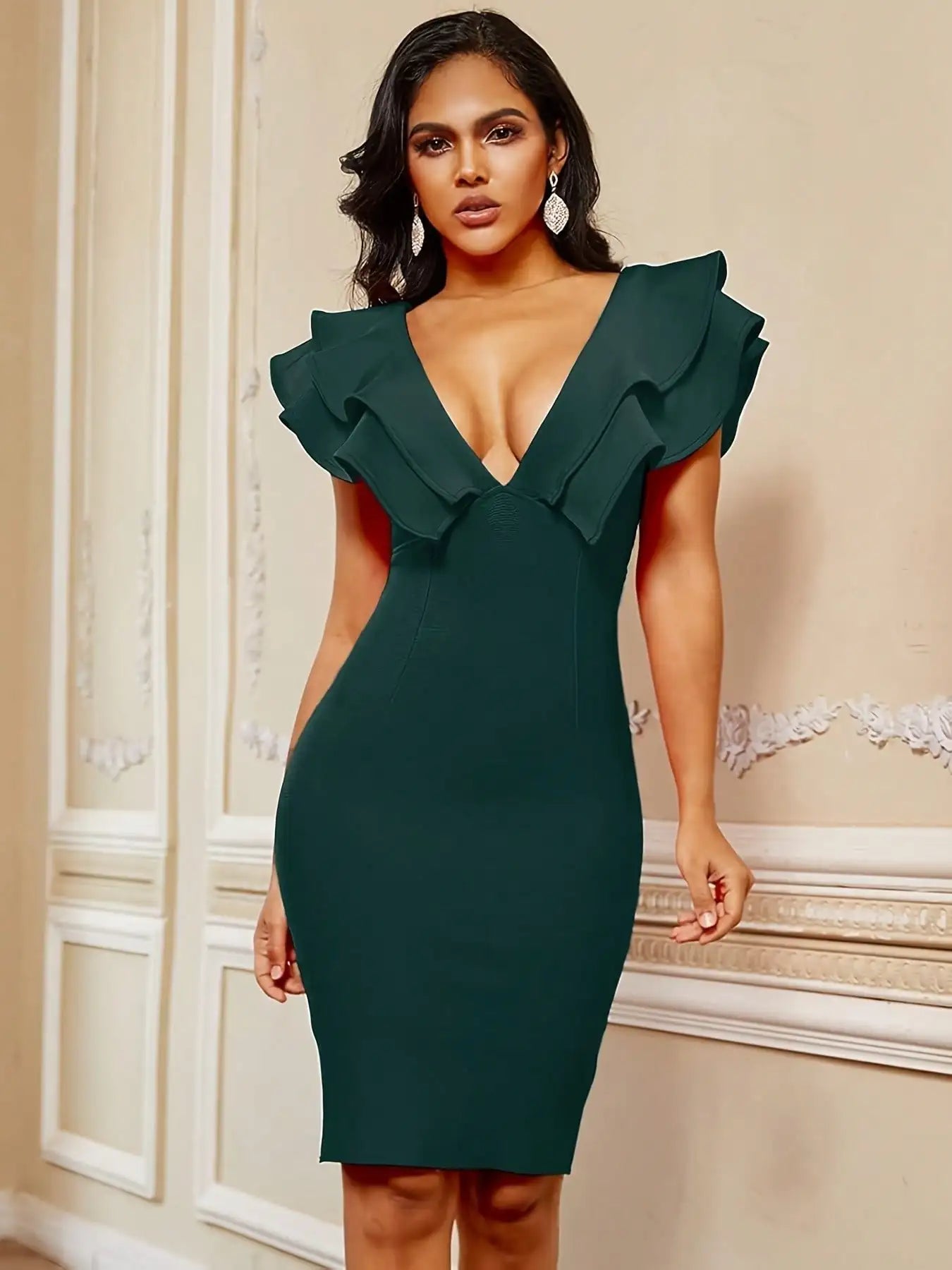Bandage Dress Black Bodycon Dress Evening Party Elegant Sexy