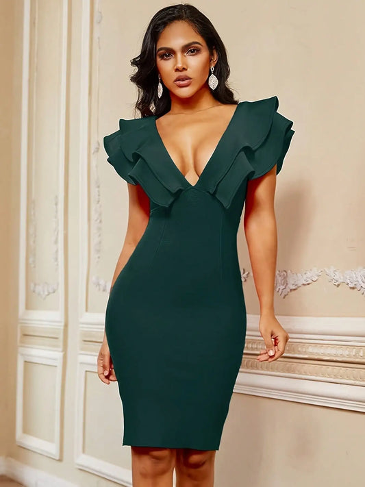 Bandage Dress Black Bodycon Dress Evening Party Elegant Sexy