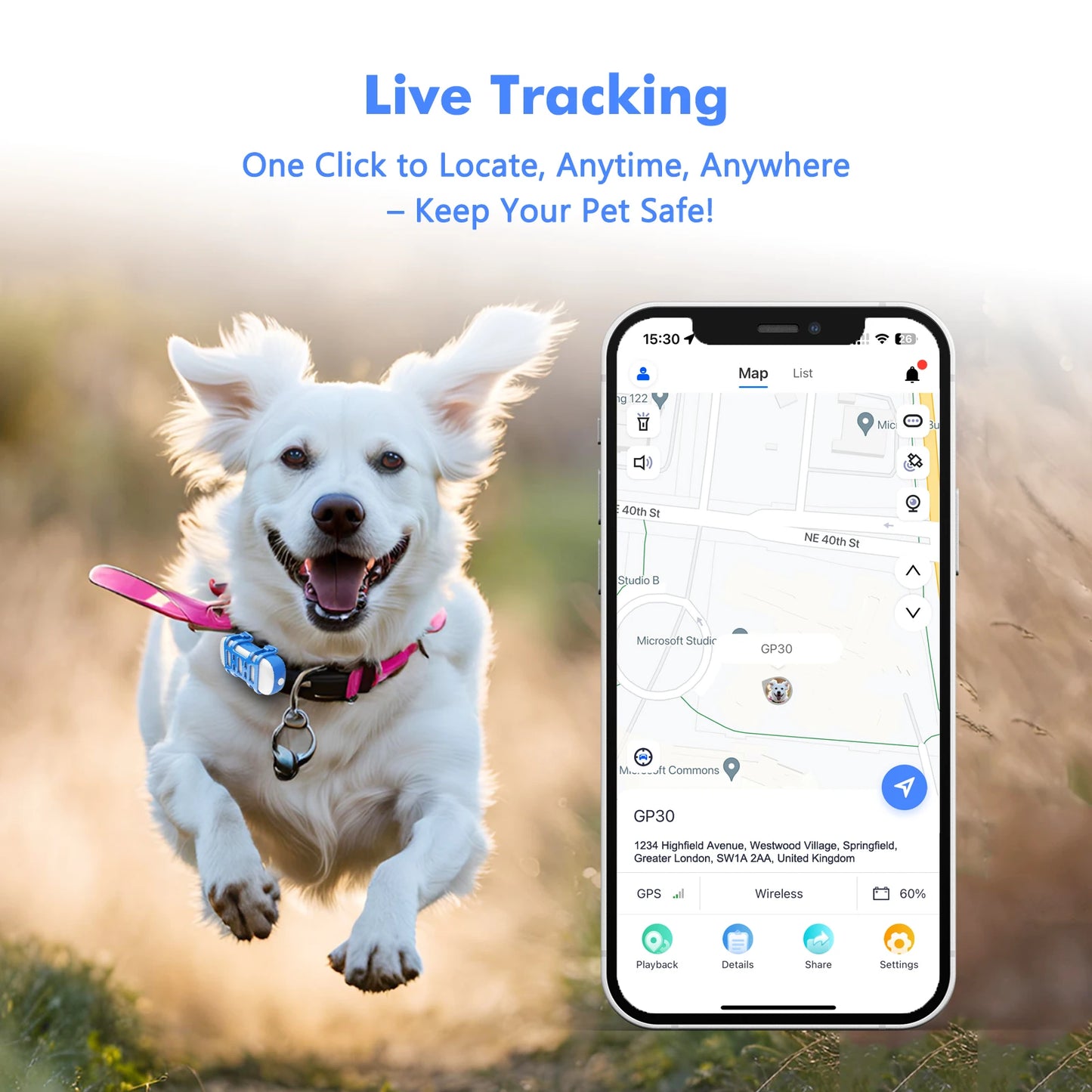 ‌4G Dog Cat GPS Tracker for Pets -