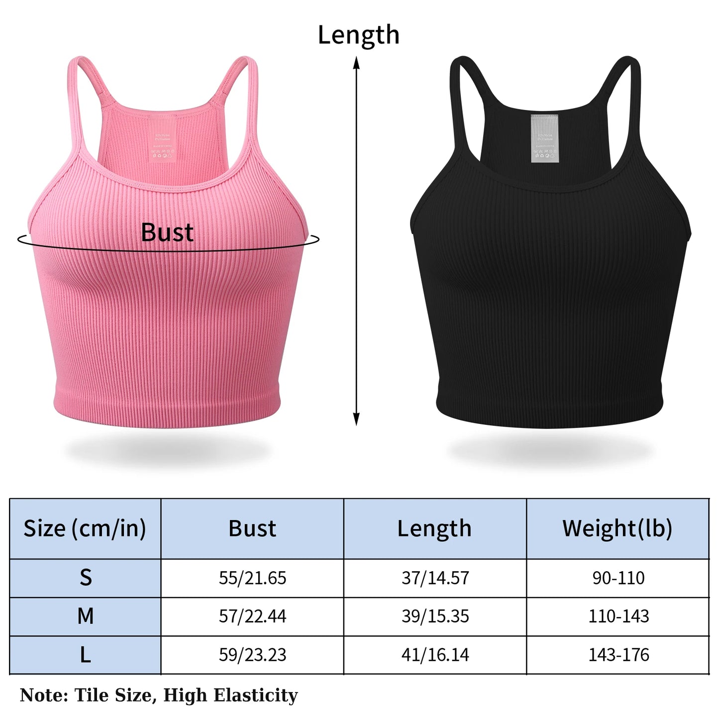 2 Pieces Women Tank Tops Sexy Going Out Sports