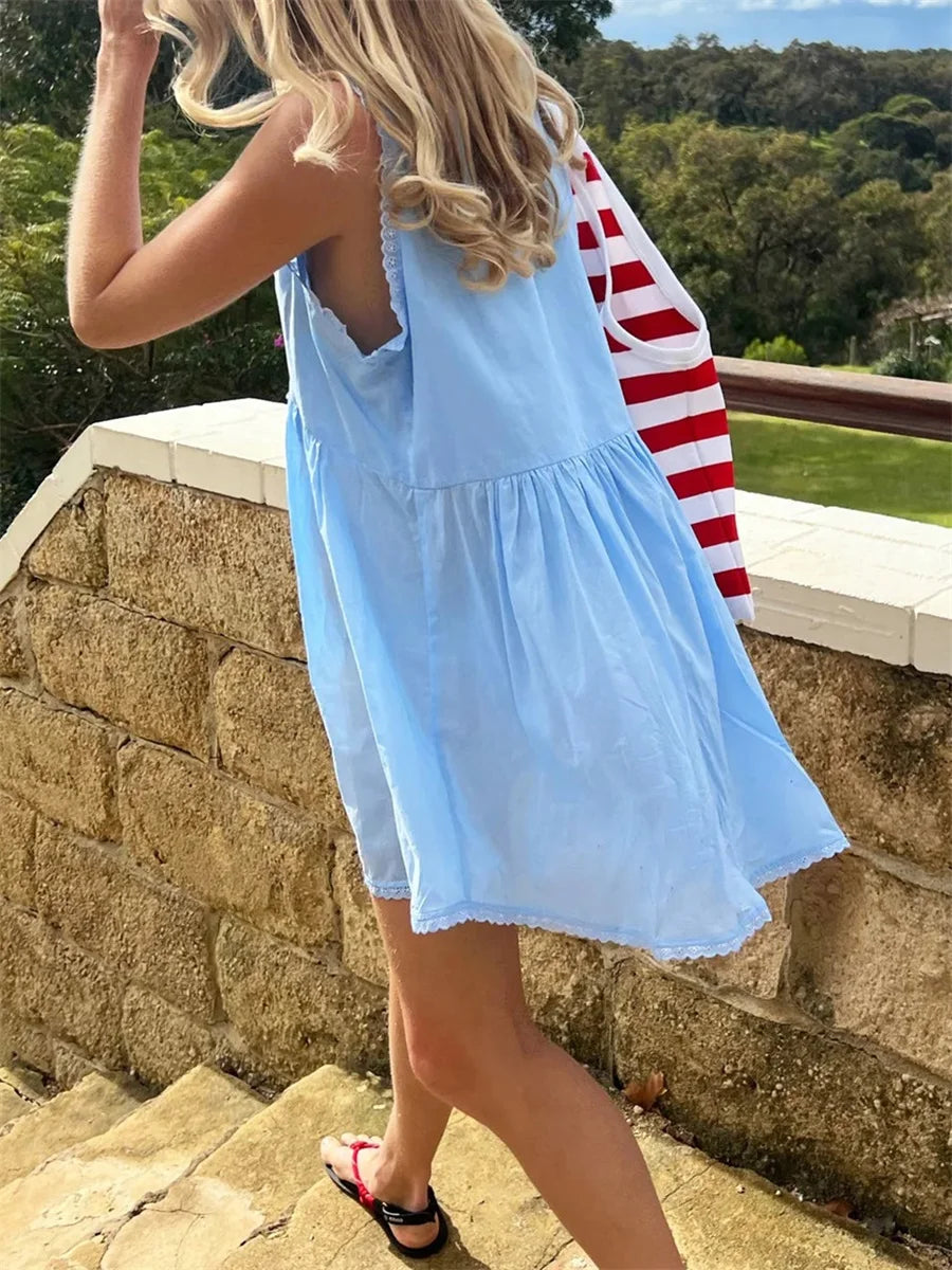 Women s Sleeveless Floral Print Mini Dress