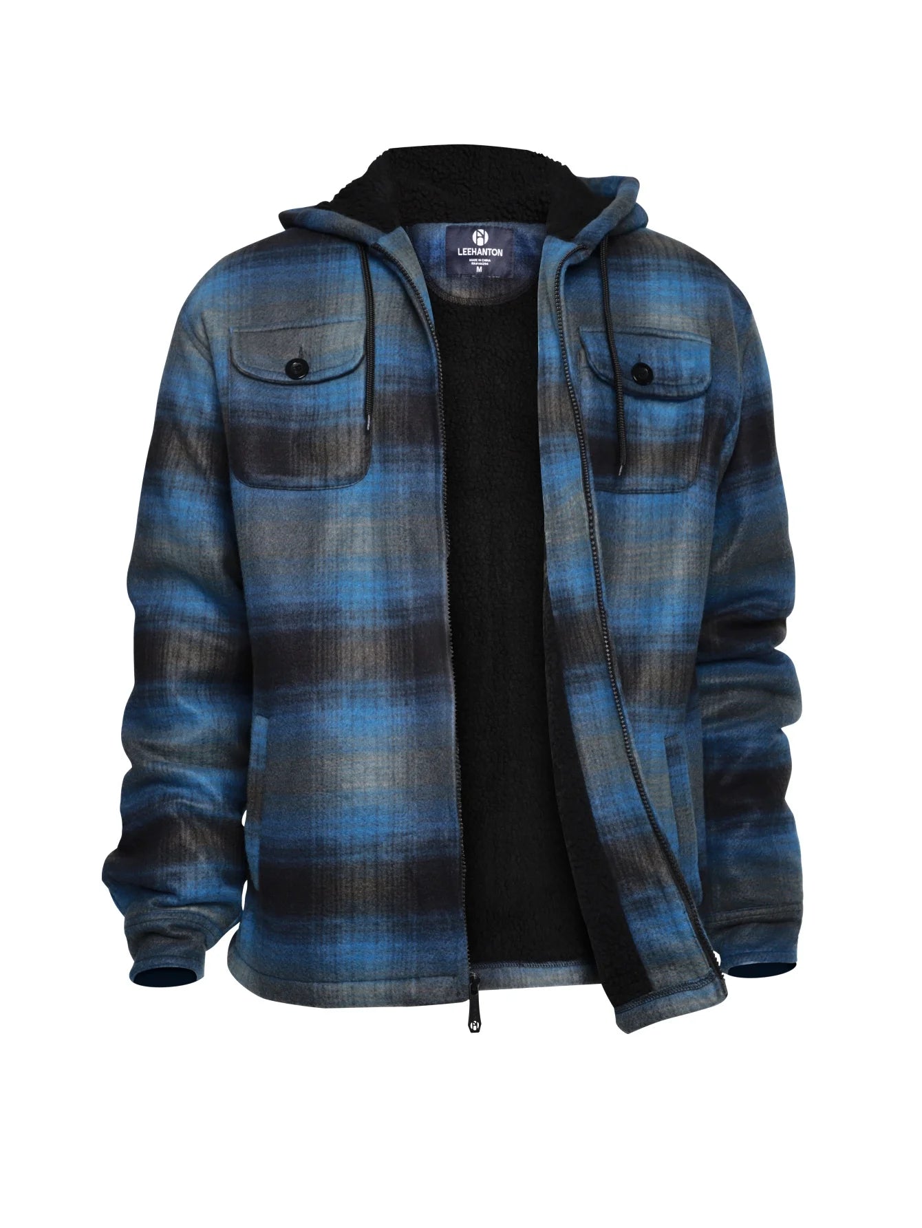 Men's high-end fashionable casual windproof and warm hooded winter jacket