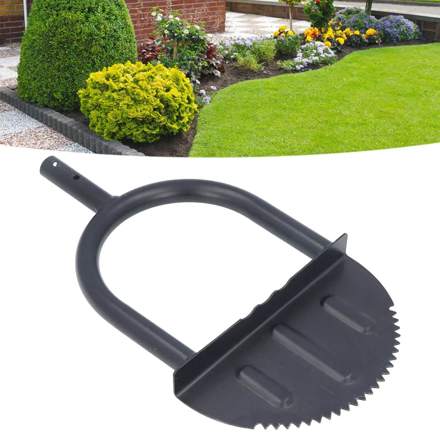 Half Moon Lawn Edger High Hardness Simple Cleansing Carbon Steel Manual Trimming Shovel for Garden