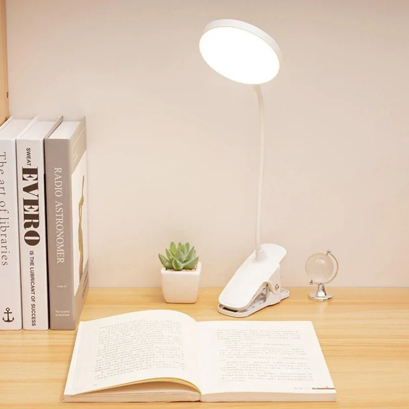 LED eye protection clip desk lamp dormitory study lamp charging night light student special bedside reading lamp