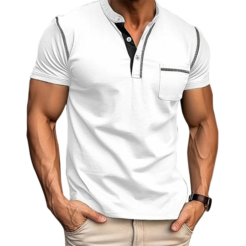 Men s Lightweight V-Neck T-Shirt Breathable  Fit Short Sleeve